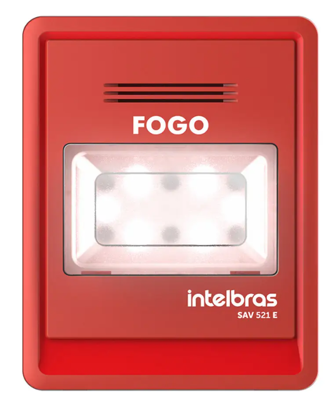 SINALIZADOR AUDIO VISUAL ENDEREÇAVEL SAV 521E - INTELBRAS