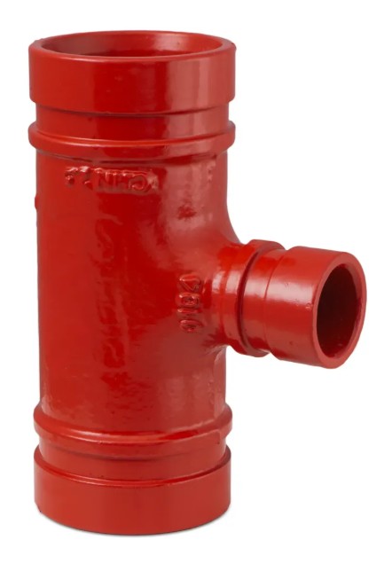 TE REDUÇÃO RANHURADO UL/FM 4'' X 2.1/2'' (114mm X 76mm) 300PSI - Imagem 2